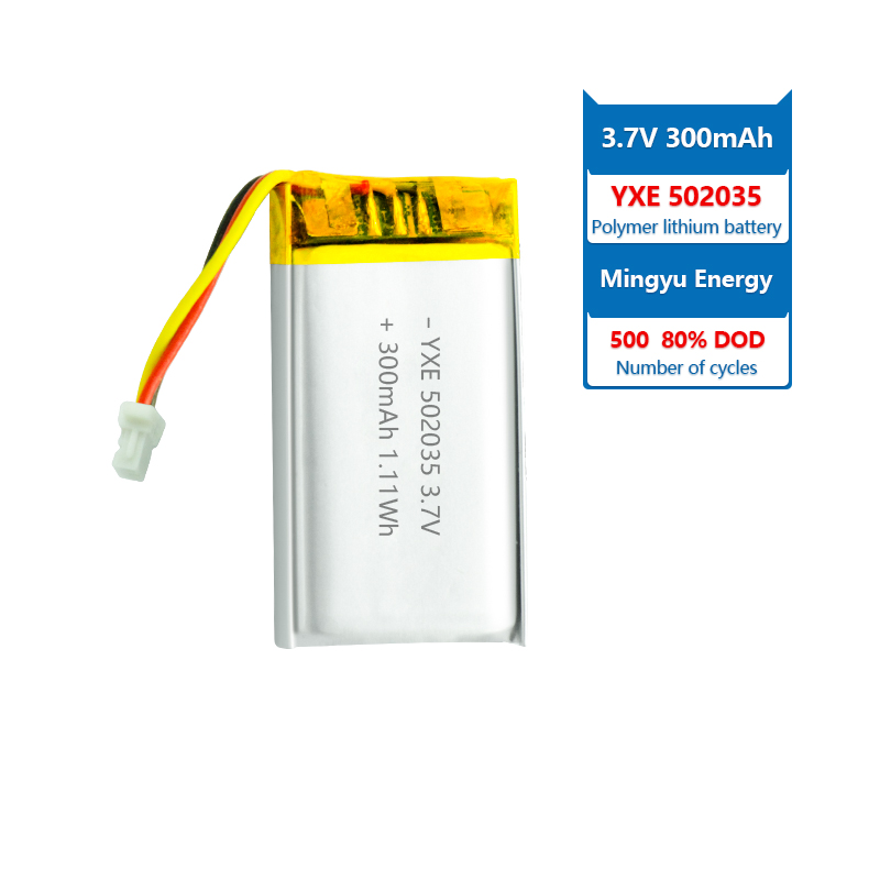 3.7 V Li-ion Battery 502035-300mah
